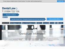 Tablet Screenshot of dental-law.co.uk